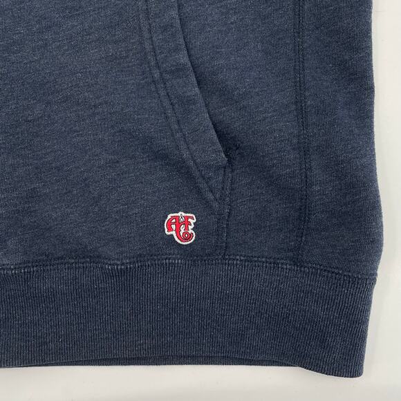 Abercrombie & Fitch Muscle Hoodie Full Zip, Blue Sz. L Outdoor Y2K *READ* - Picture 6 of 10